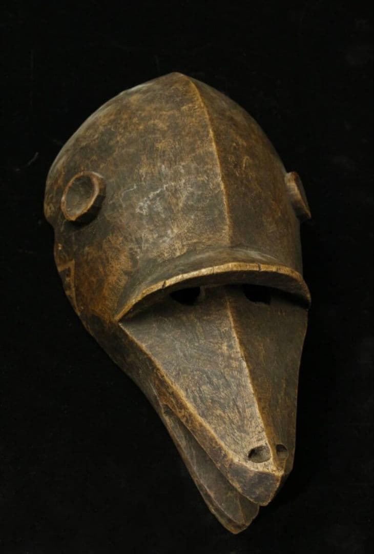 バマナ族（バンバラ族）アンティーク　ハイエナ木面　木彫り　民族　民芸