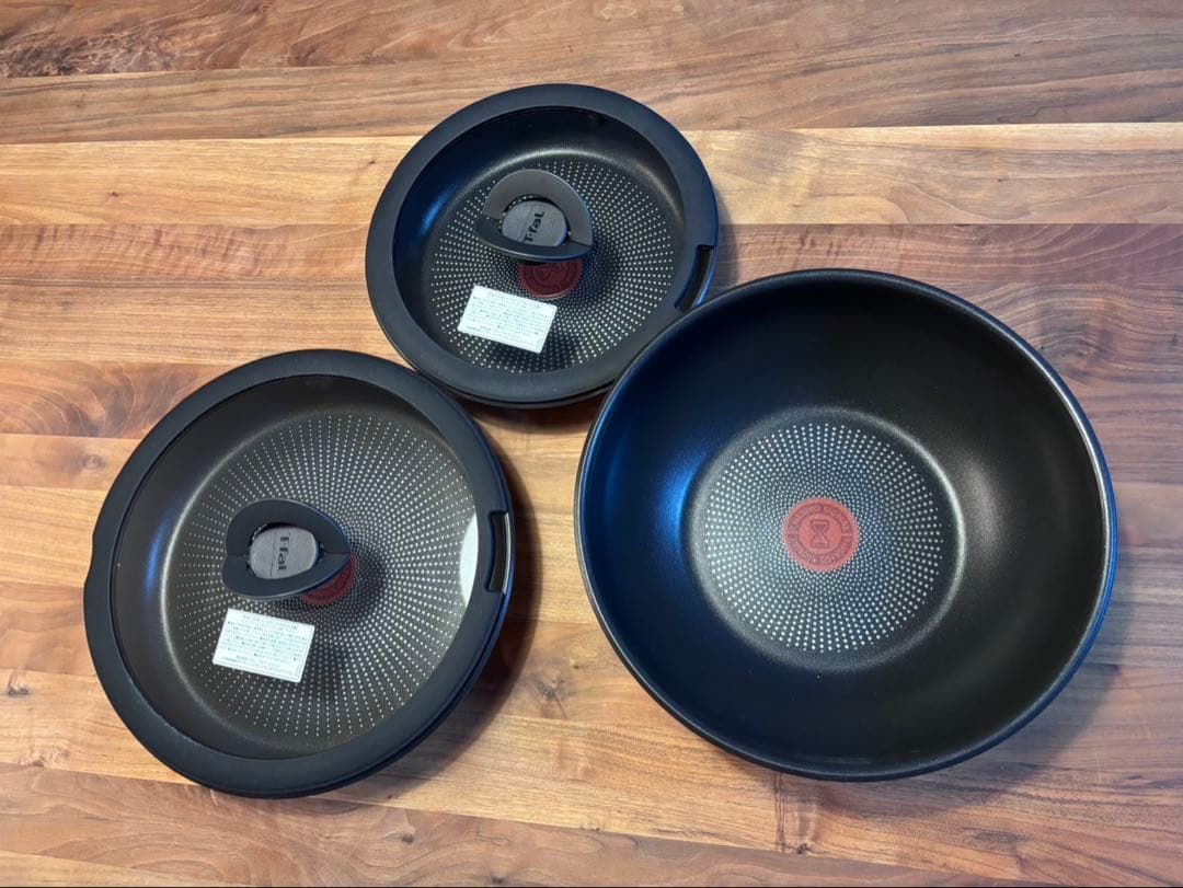 ティファールフライパン(22cm, 26cm, 26cm)　蓋付き 新品