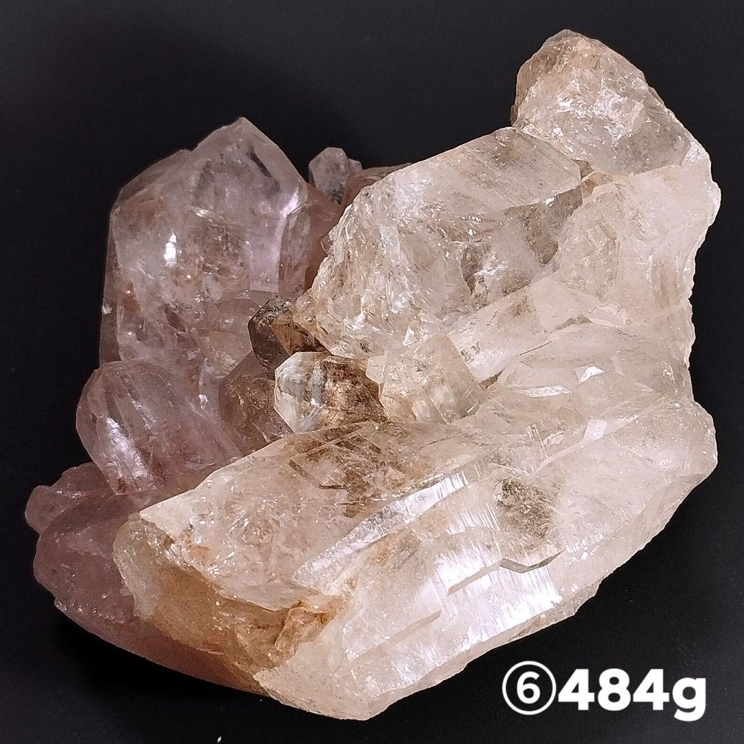 ⑥マニカラン水晶 クラスター 原石 ピンクマニカラン アイリス ヒマラヤ水晶