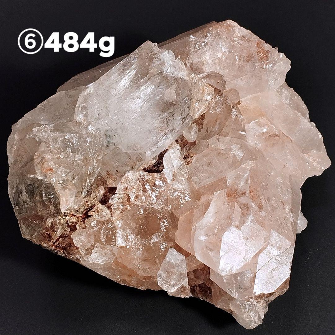 ⑥マニカラン水晶 クラスター 原石 ピンクマニカラン アイリス ヒマラヤ水晶