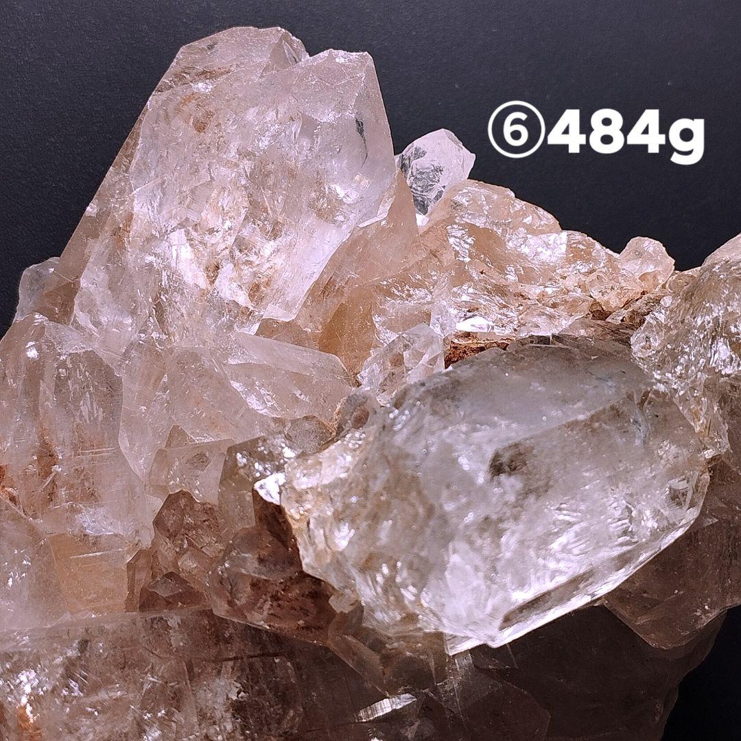 ⑥マニカラン水晶 クラスター 原石 ピンクマニカラン アイリス ヒマラヤ水晶