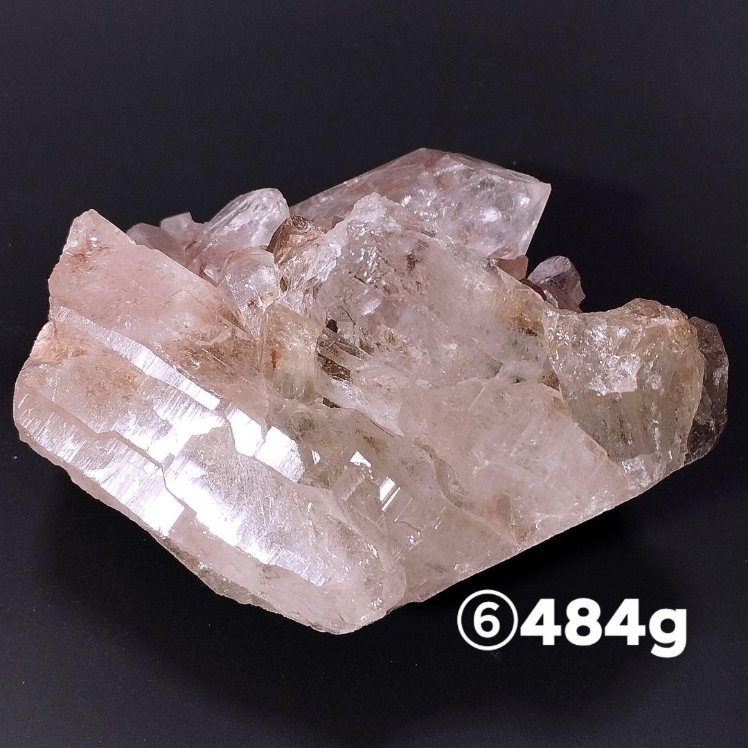 ⑥マニカラン水晶 クラスター 原石 ピンクマニカラン アイリス ヒマラヤ水晶