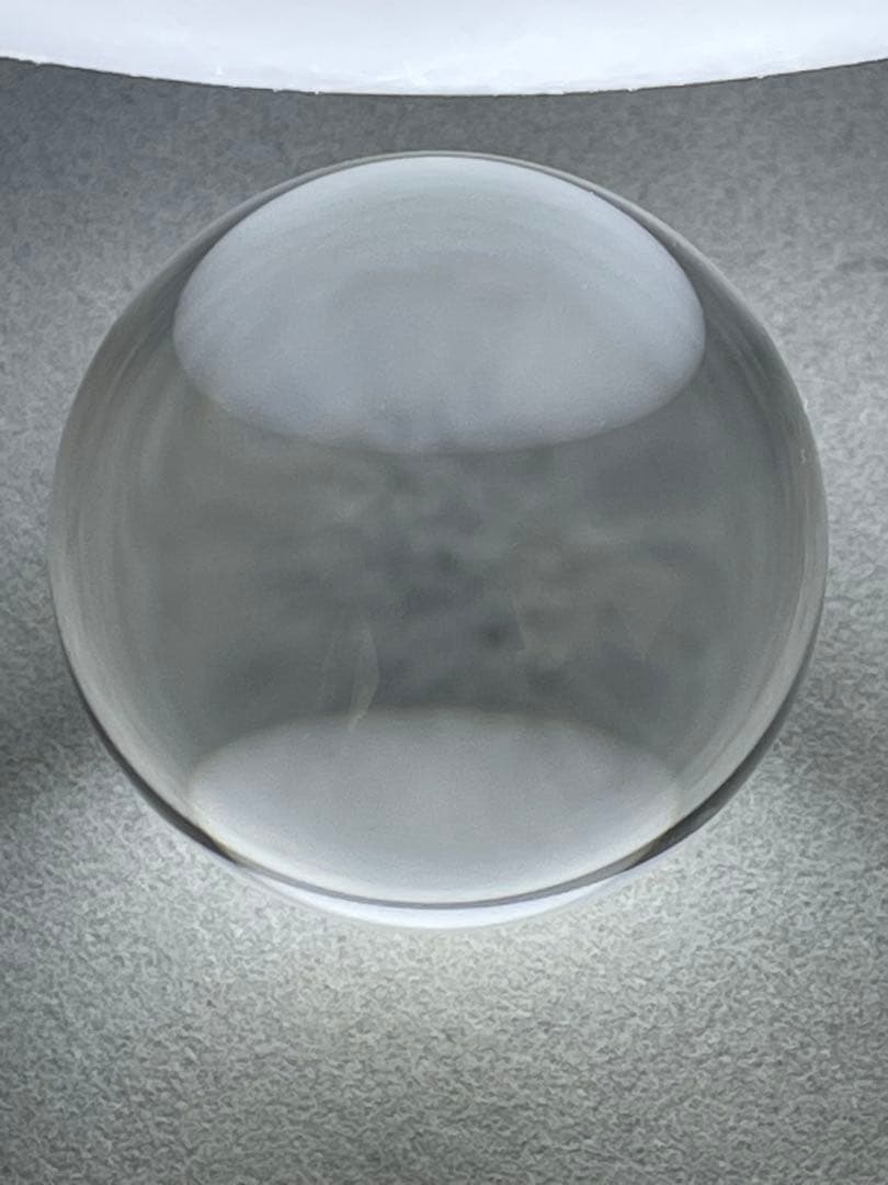 ②【鑑別書付き】天然ブラジル産 水晶 丸玉 約31mm 231.96ct