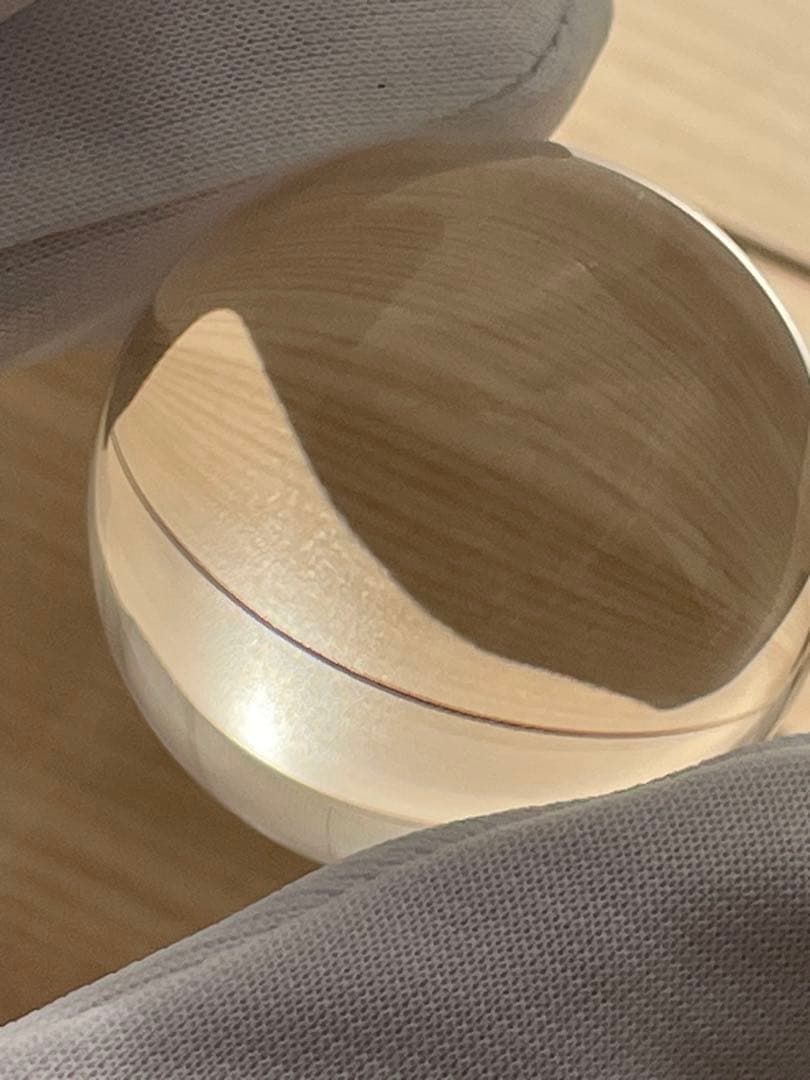 ②【鑑別書付き】天然ブラジル産 水晶 丸玉 約31mm 231.96ct