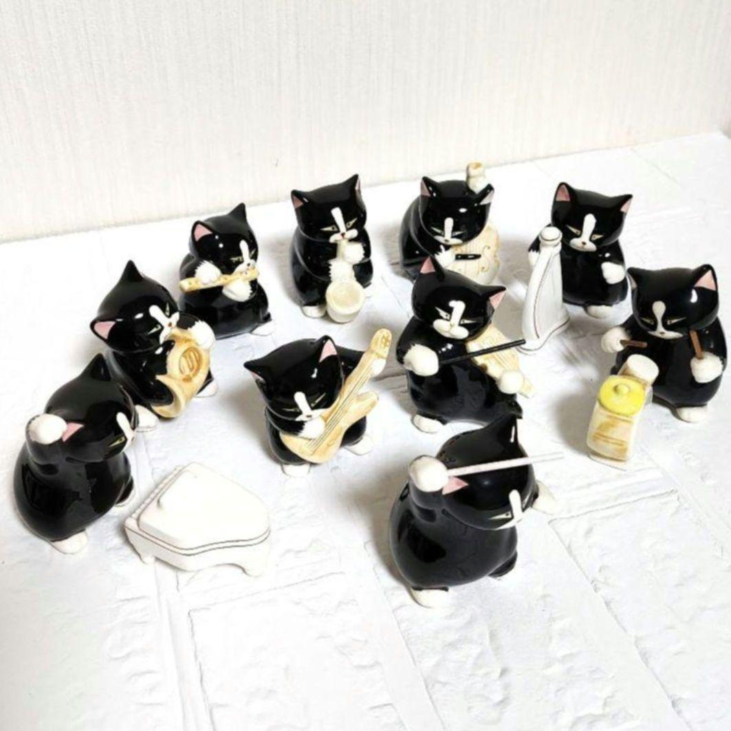 黒猫のオーケストラ　置物　セブンコーポレーション　10体セット
