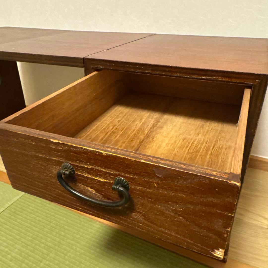 昭和レトロ家具　折りたたみ文机　ヴィンテージ家具　八幡産業