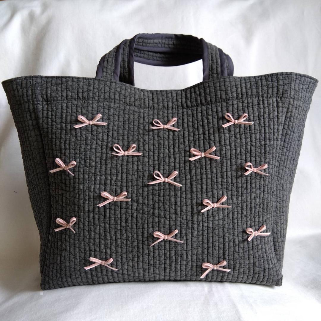 外ポケット W マグネット 底板ポリ黒 RG☆ピクニックトート☆ ダークグレー