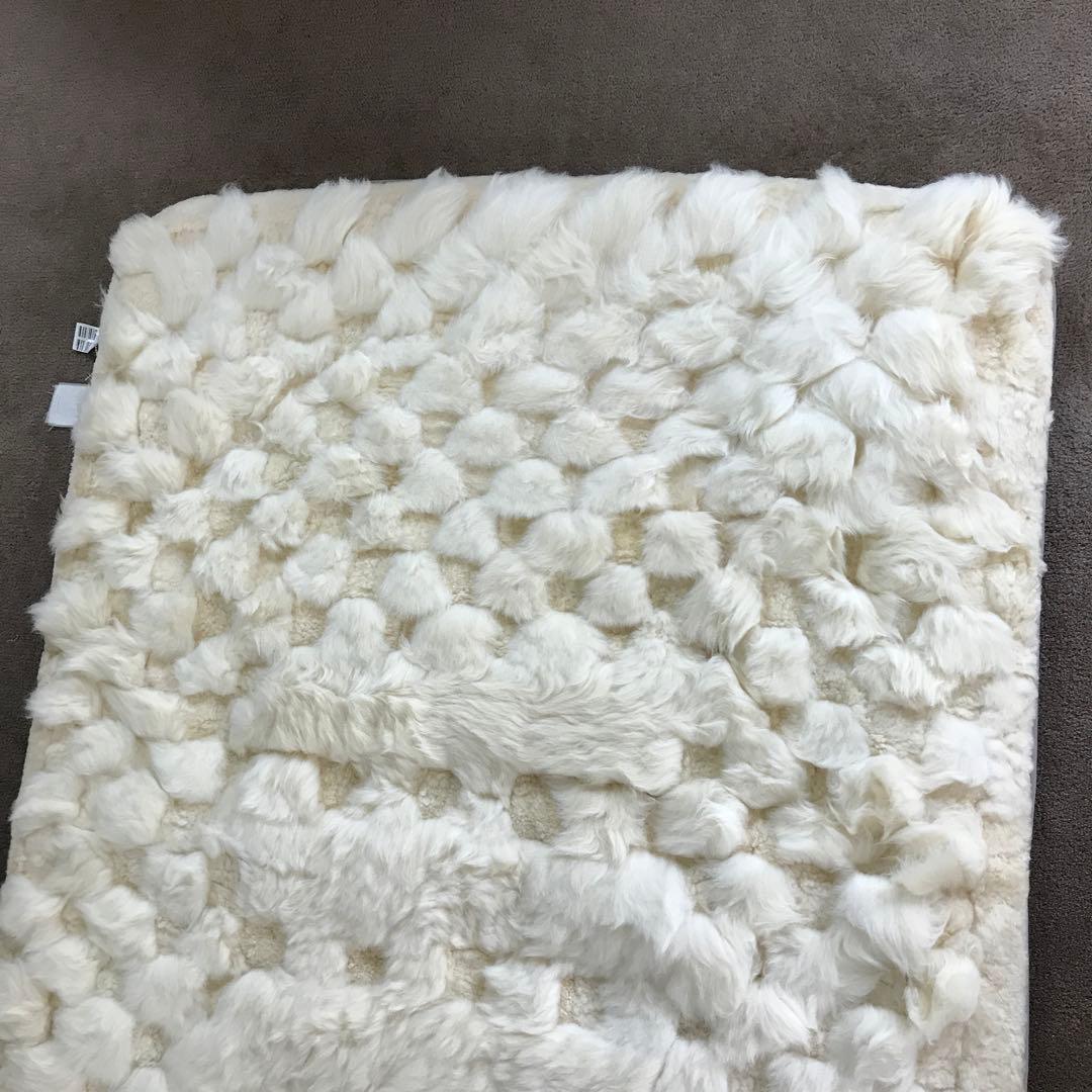 B 高級 MARIHATI 丸八真綿 ムートン 毛皮 シーツ シングル