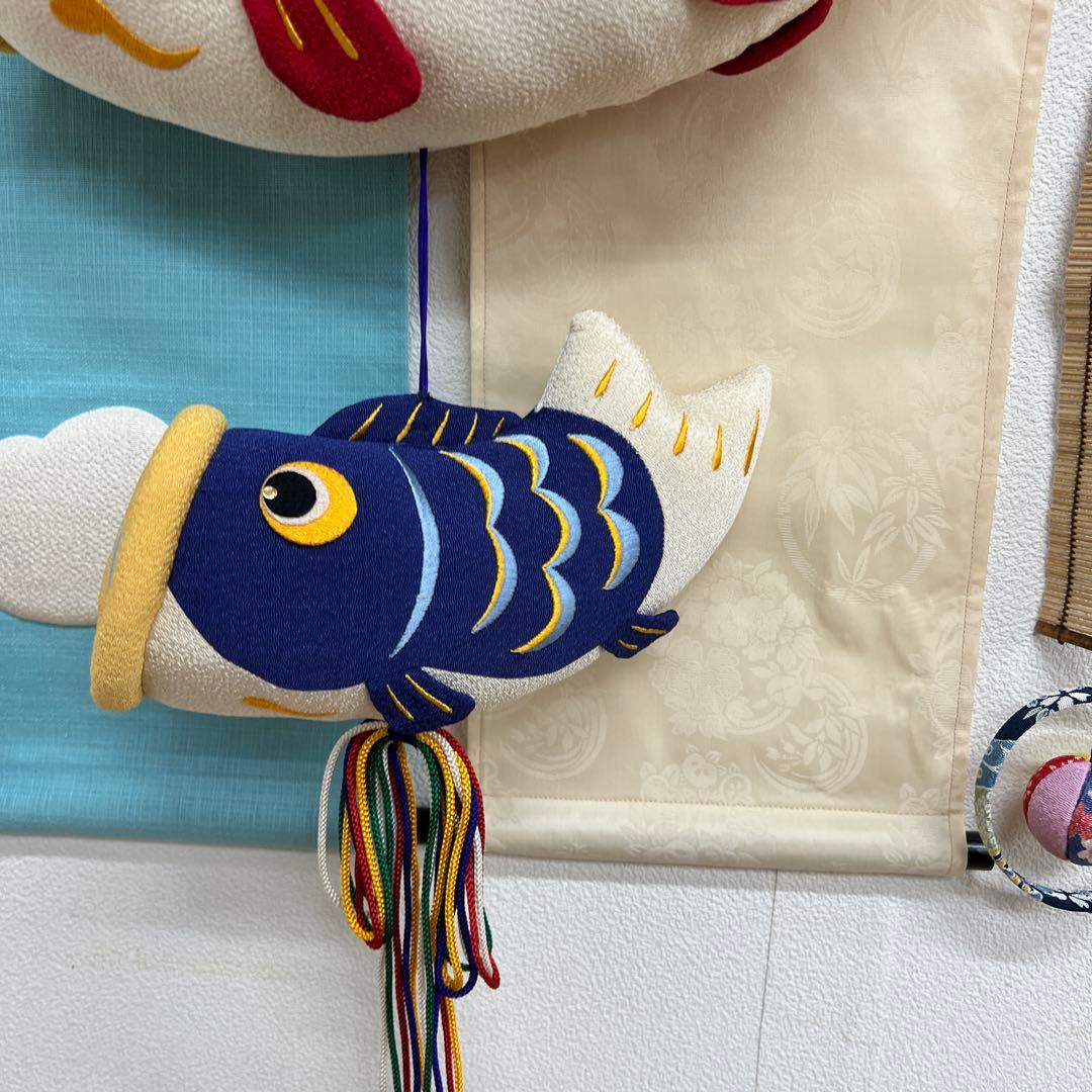 五月人形　端午の節句　ちりめん吊るし鯉のぼり特大