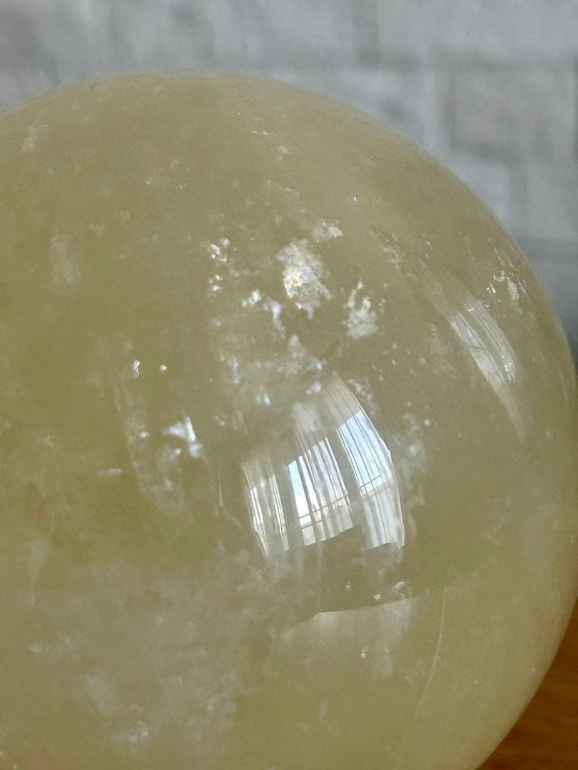 ✨虹入り✨ハニーイエローカルサイト 大玉 約93mm 1.2kg