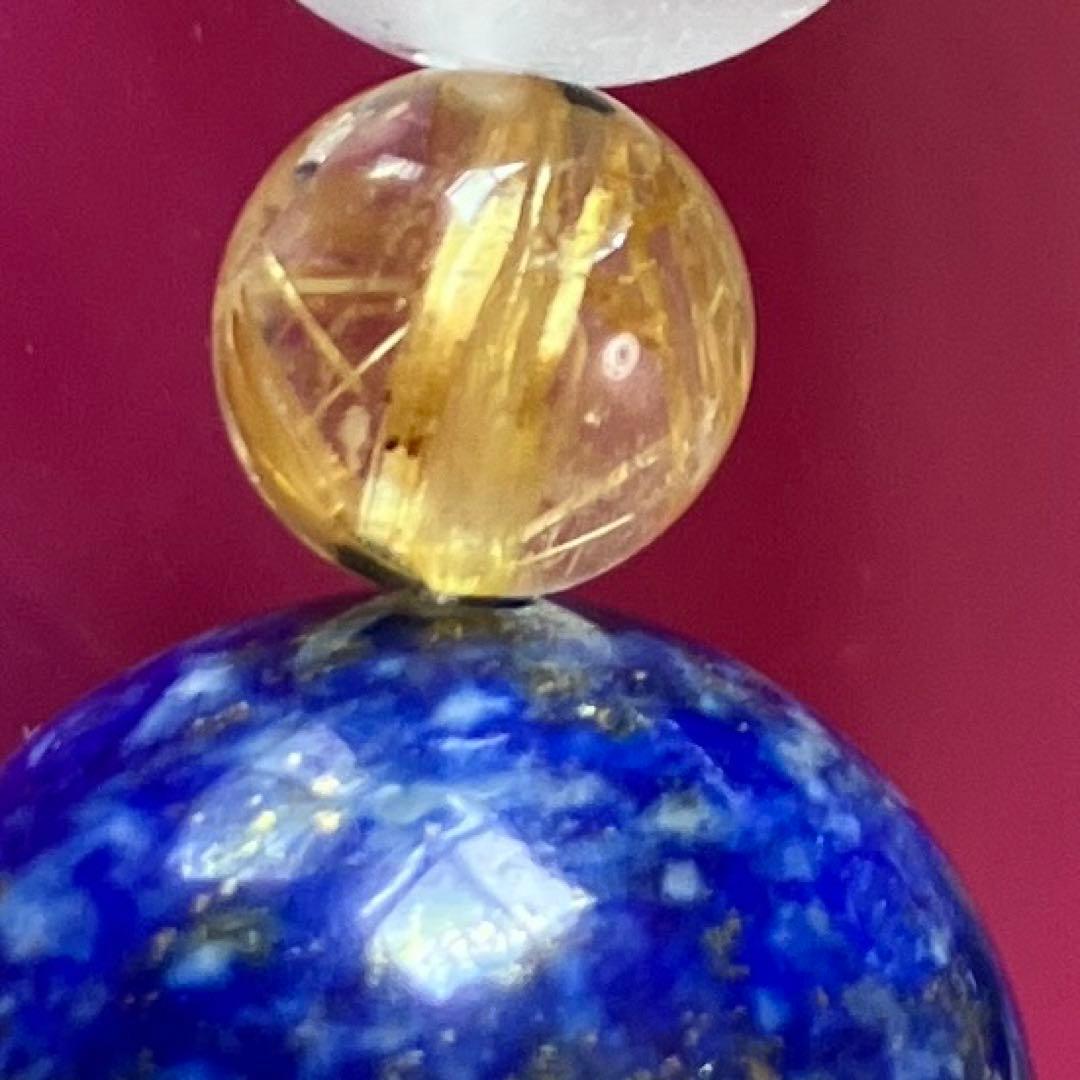 #天然石　四神玄武(亀)オニキス＊ゴールドルチル＊ラピスラズリ【長寿と幸運】