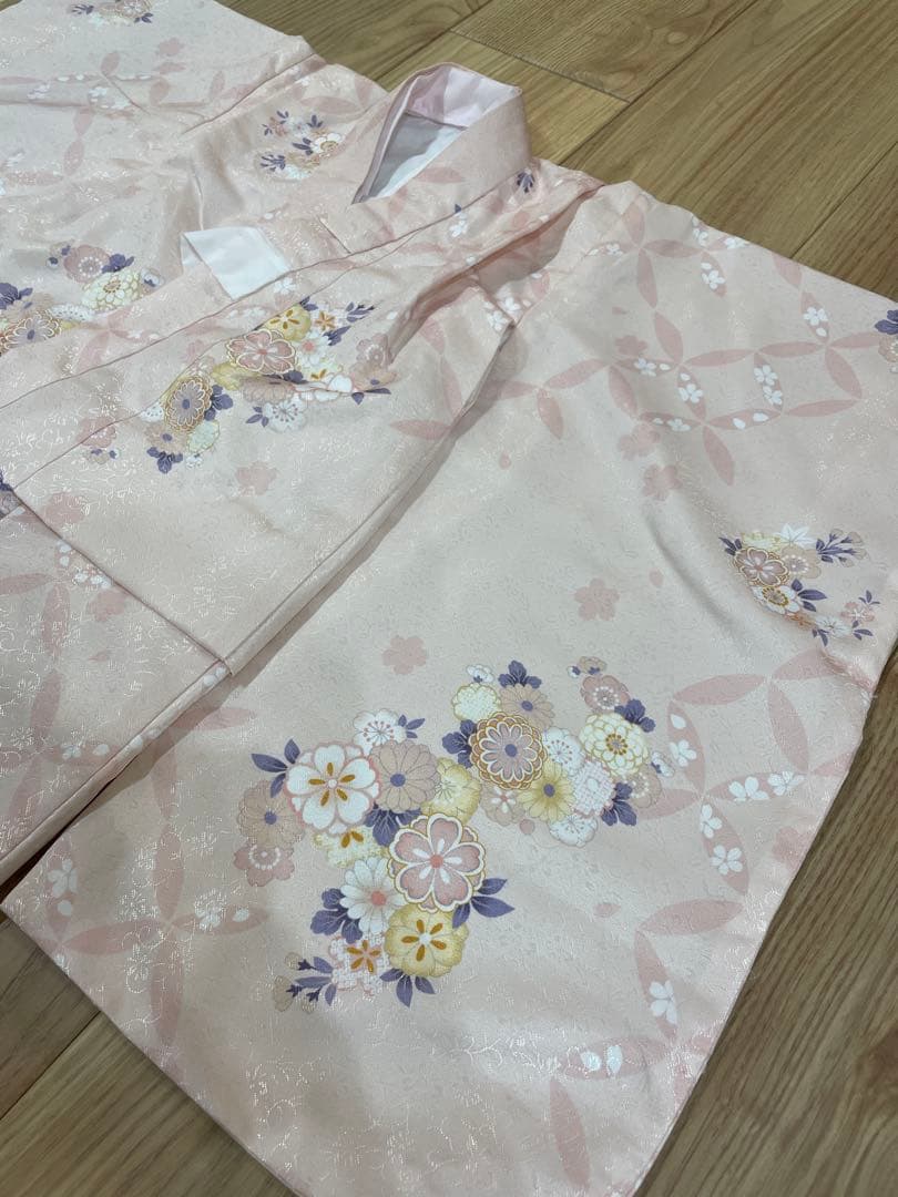 ３歳七五三着物セット　被布　薄ピンク　花柄