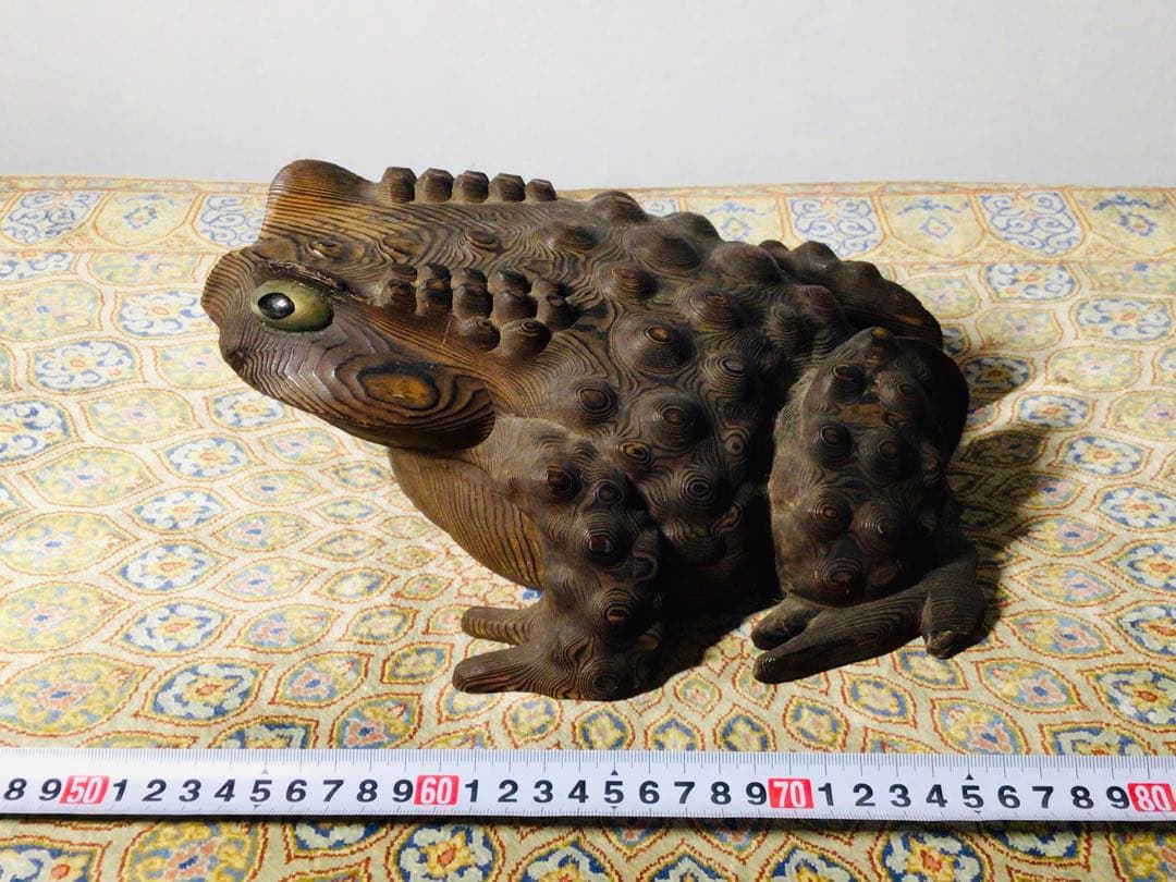 ◉逸品 旧家整理◉数寄屋造りの名棟梁〓平田雅哉◉一刀彫・木彫〓蝦蟇