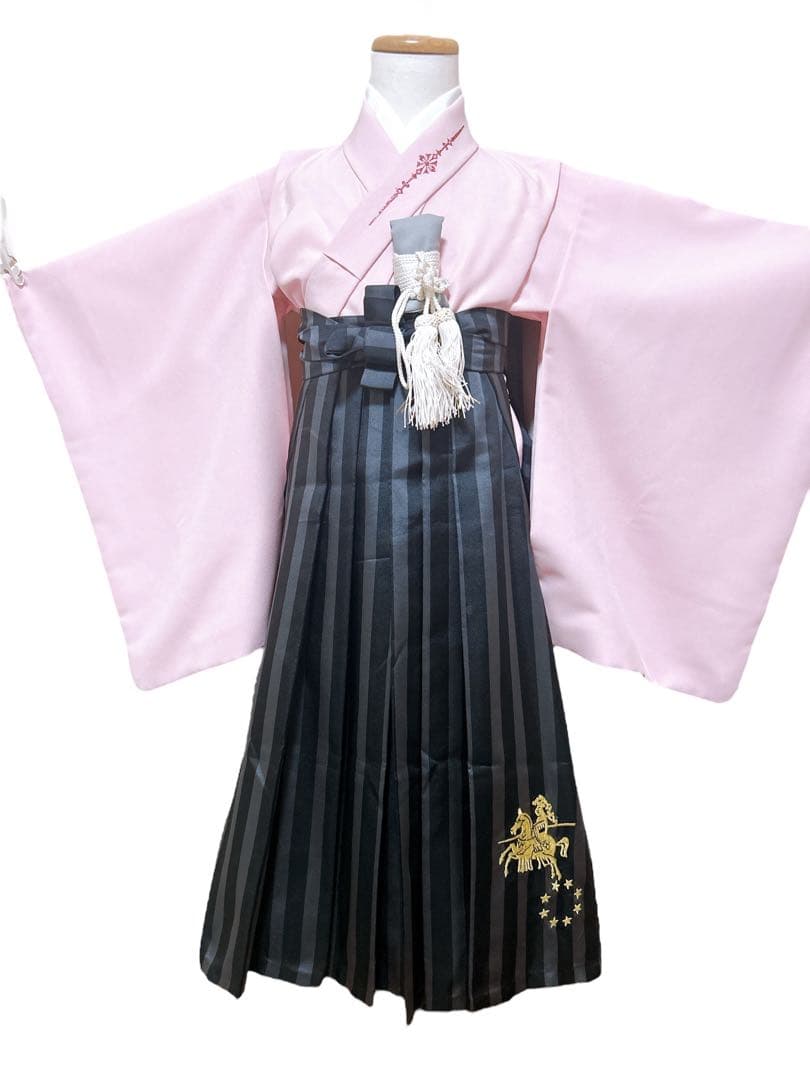 オシャレフルセット♡七五三　5歳　男の子　一式　ピンク　ブランド着物