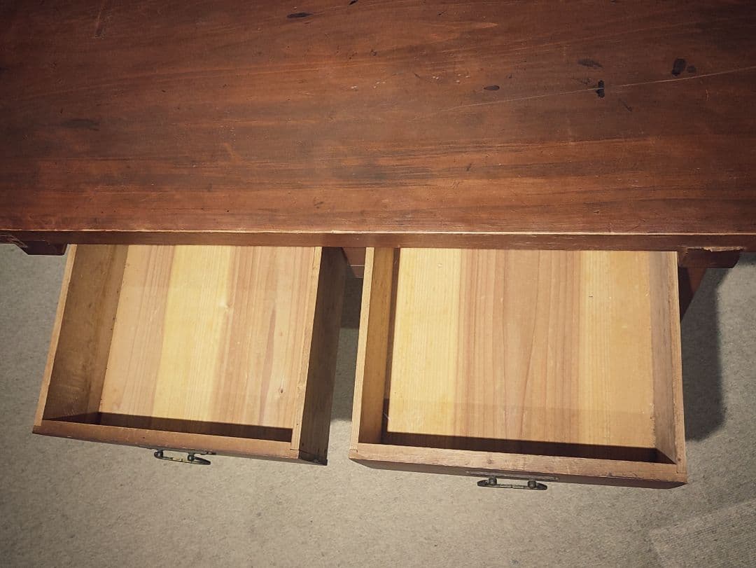 古道具 アンティーク 机 勉強机 作業台 テーブル