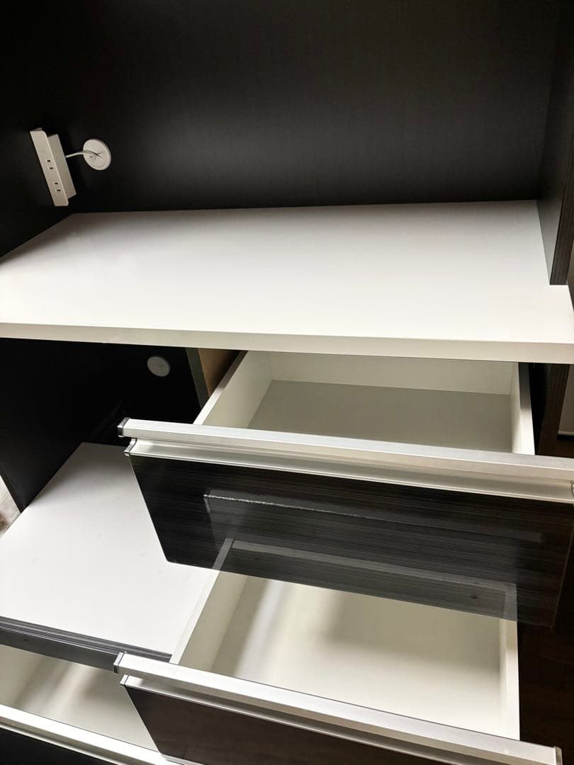 カップボード　食器棚　ブラックウッド　90cm幅