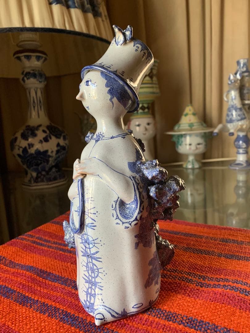 ビヨンヴィンブラッド　ビンテージ1960年スタジオ手書き一点物作品帽子レディー