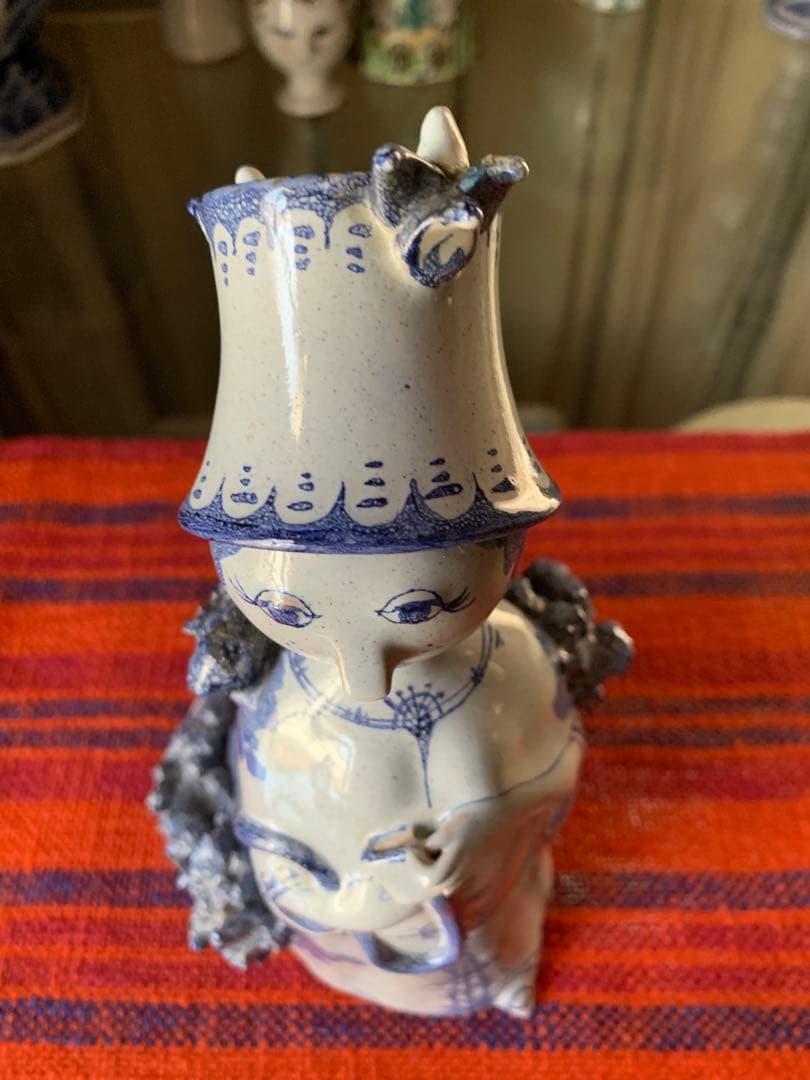 ビヨンヴィンブラッド　ビンテージ1960年スタジオ手書き一点物作品帽子レディー