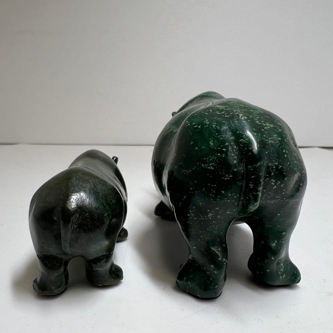 マラカイト（孔雀石）　カバ親子　東K8-0203☆2F