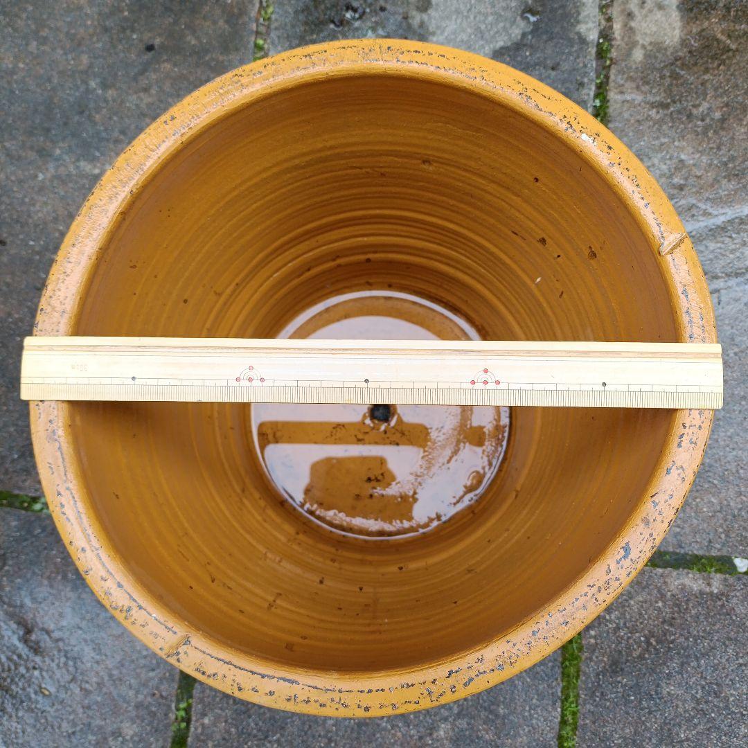 オレンジ色のテラコッタプランター