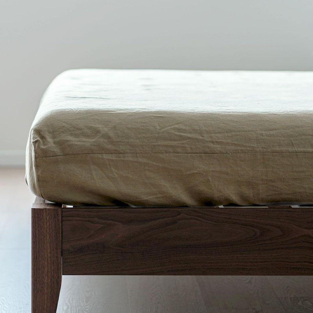 ACTUS quiet ボックスシーツ　サンド　ウォッシュリネン　シングル