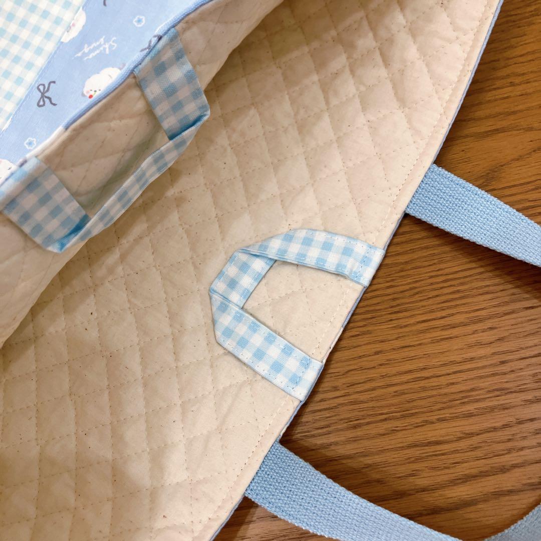 シマエナガ　レッスンバッグ　図書バッグ　上履き入れ　上履き袋　シューズバッグ