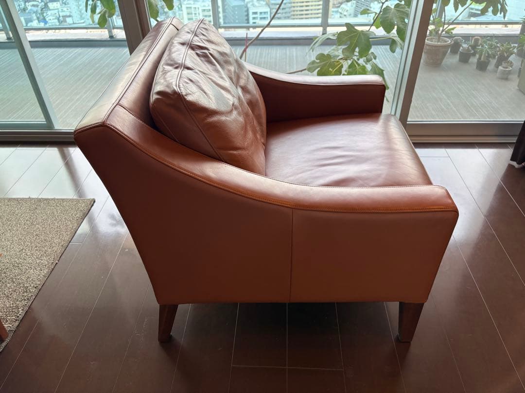 RORO 一人掛けソファ　本革　キャメルブラウン