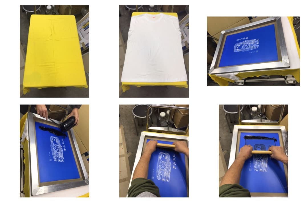 アマビエ Tシャツ自作プリントセット、アルミ枠版、無地Tシャツ10枚、インクなど