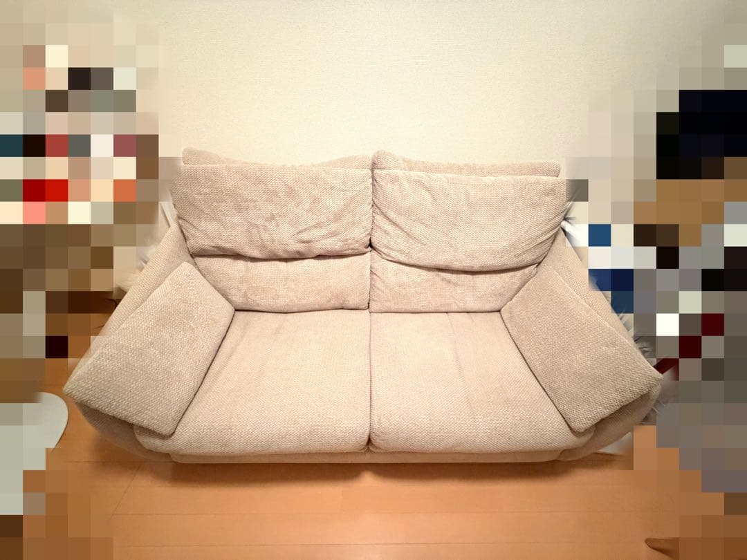 ニトリ ファブリック2人掛けソファ ブラウン