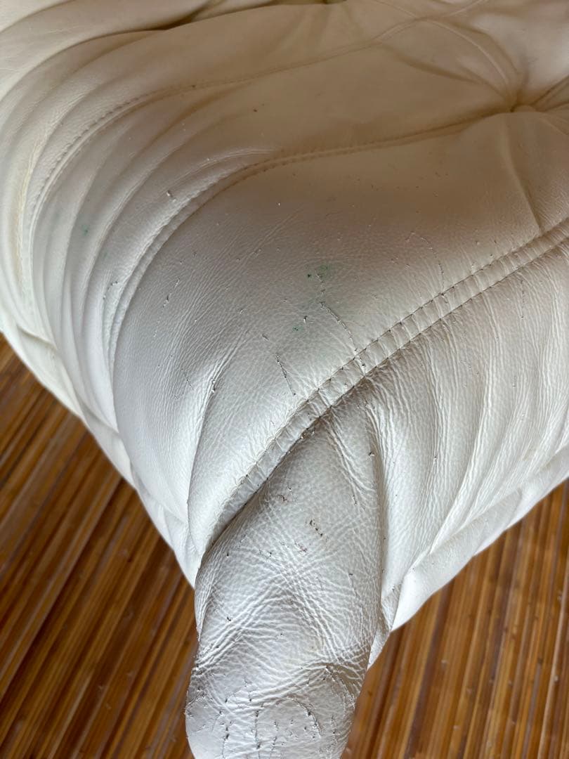 【 早い者勝ち５万円off‼︎ 】 リーン・ロゼ　ホワイト皮革1人がけ