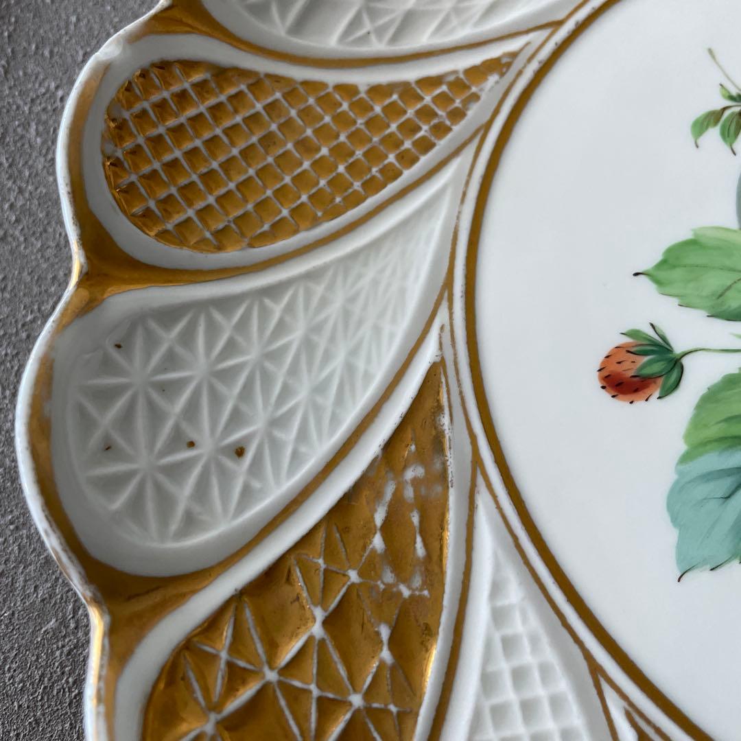 アンティークマイセン　フルーツ飾り皿①