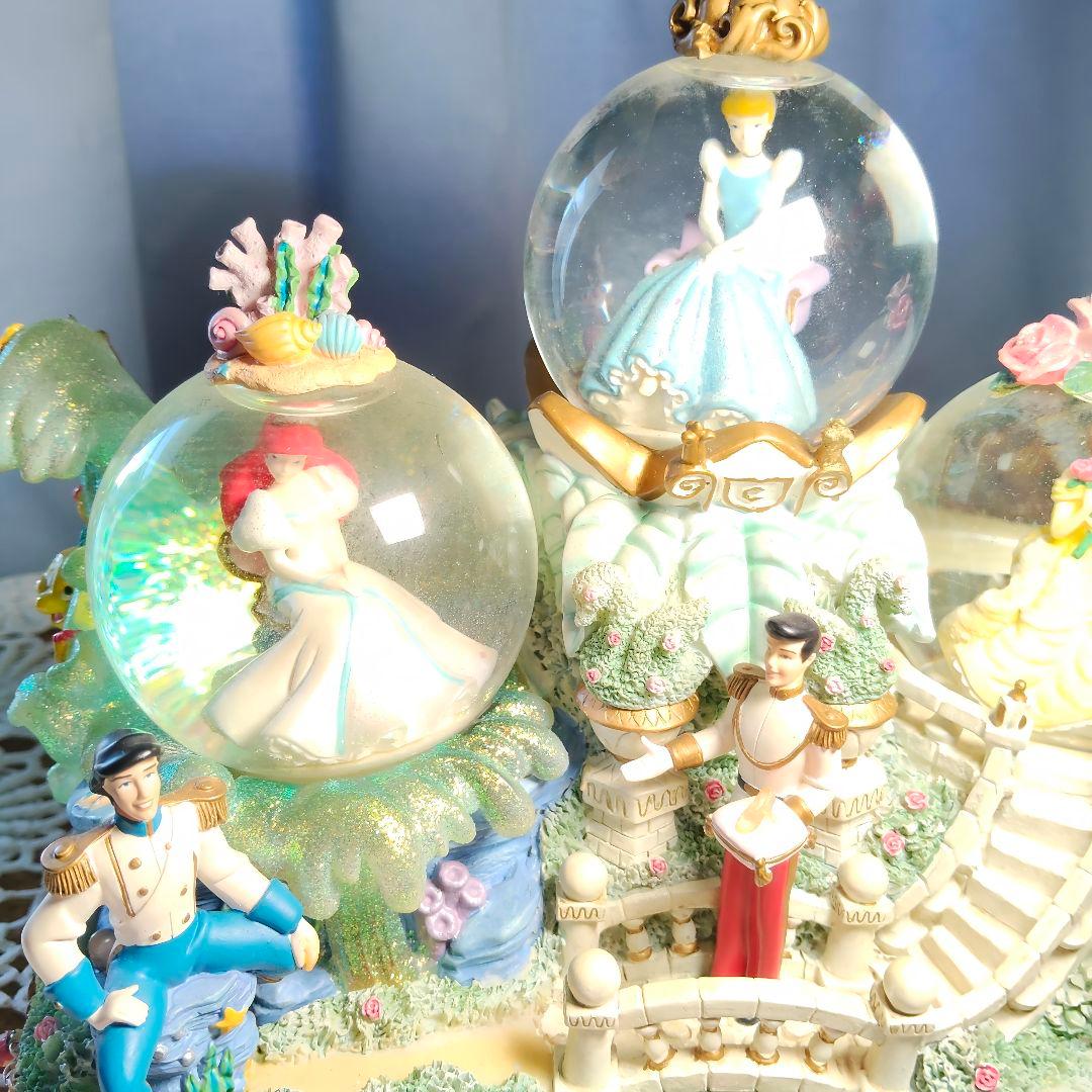 レア希少ディズニープリンセス スノードーム スノーグローブ オルゴール