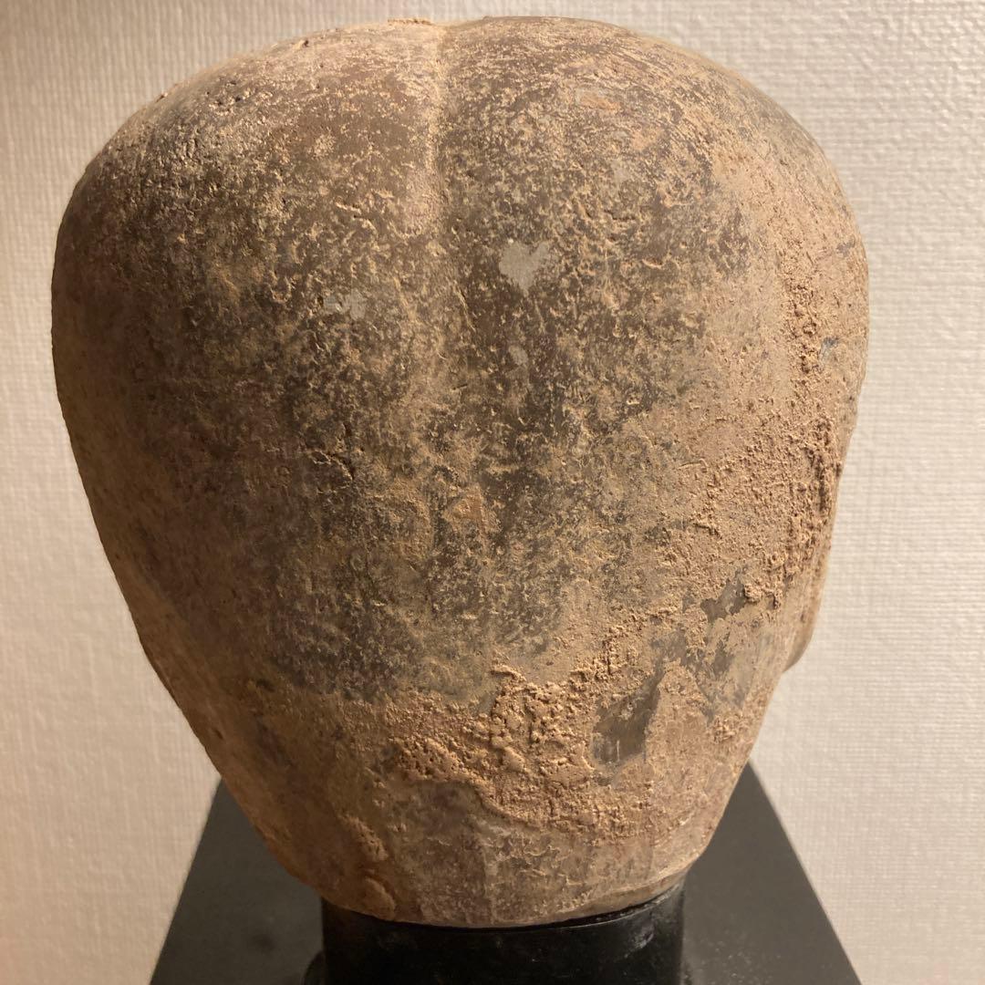 中国美術 漢時代婦人俑 発掘 「漢女」仏頭 オブジェ