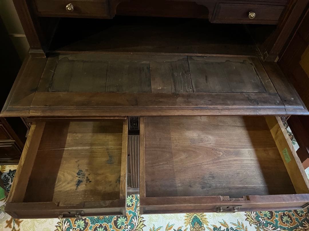 英国製 イギリス アンティーク デスク 棚 ビンテージ インテリア キャビネット