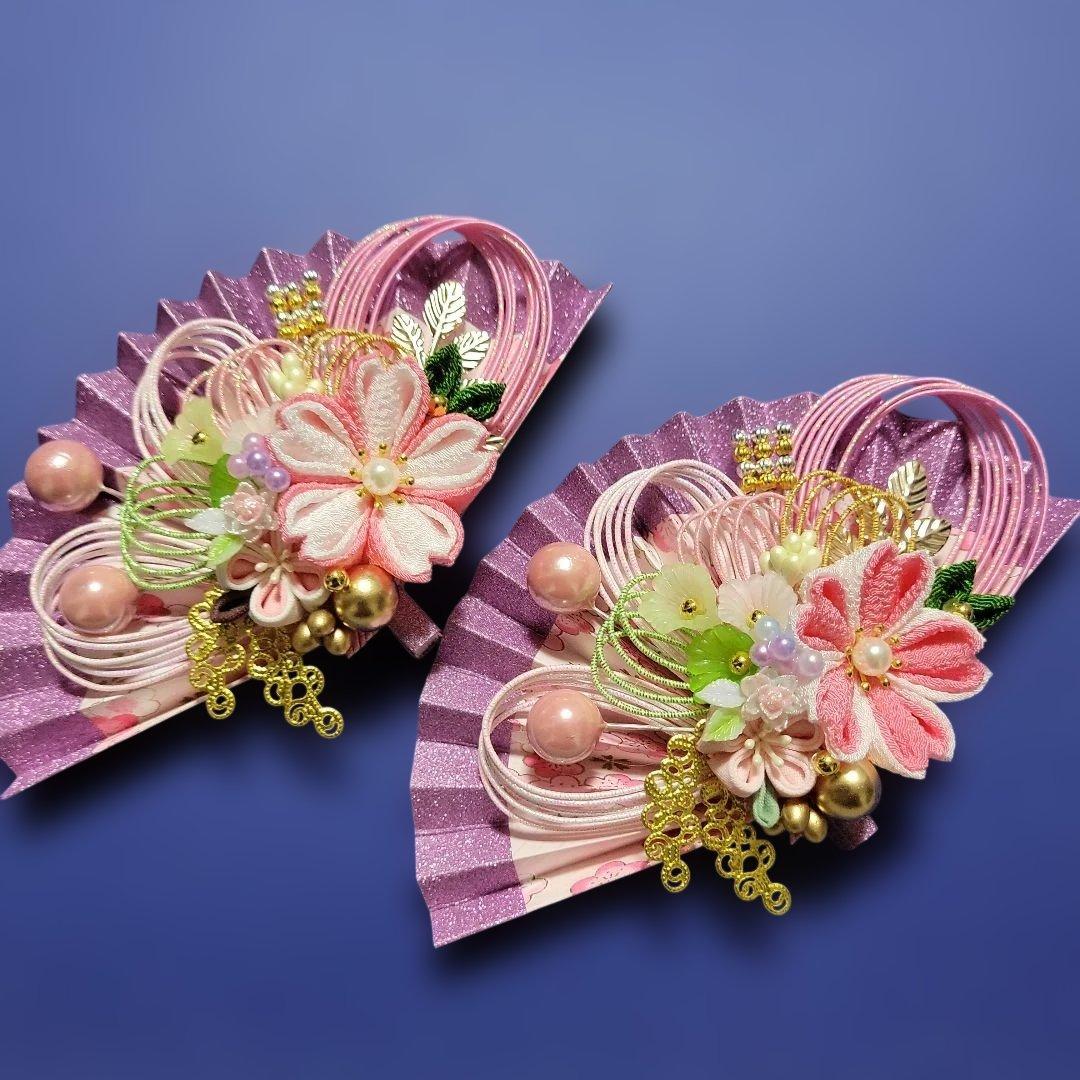 LUPINUS《水引素材》友禅和紙使用扇子