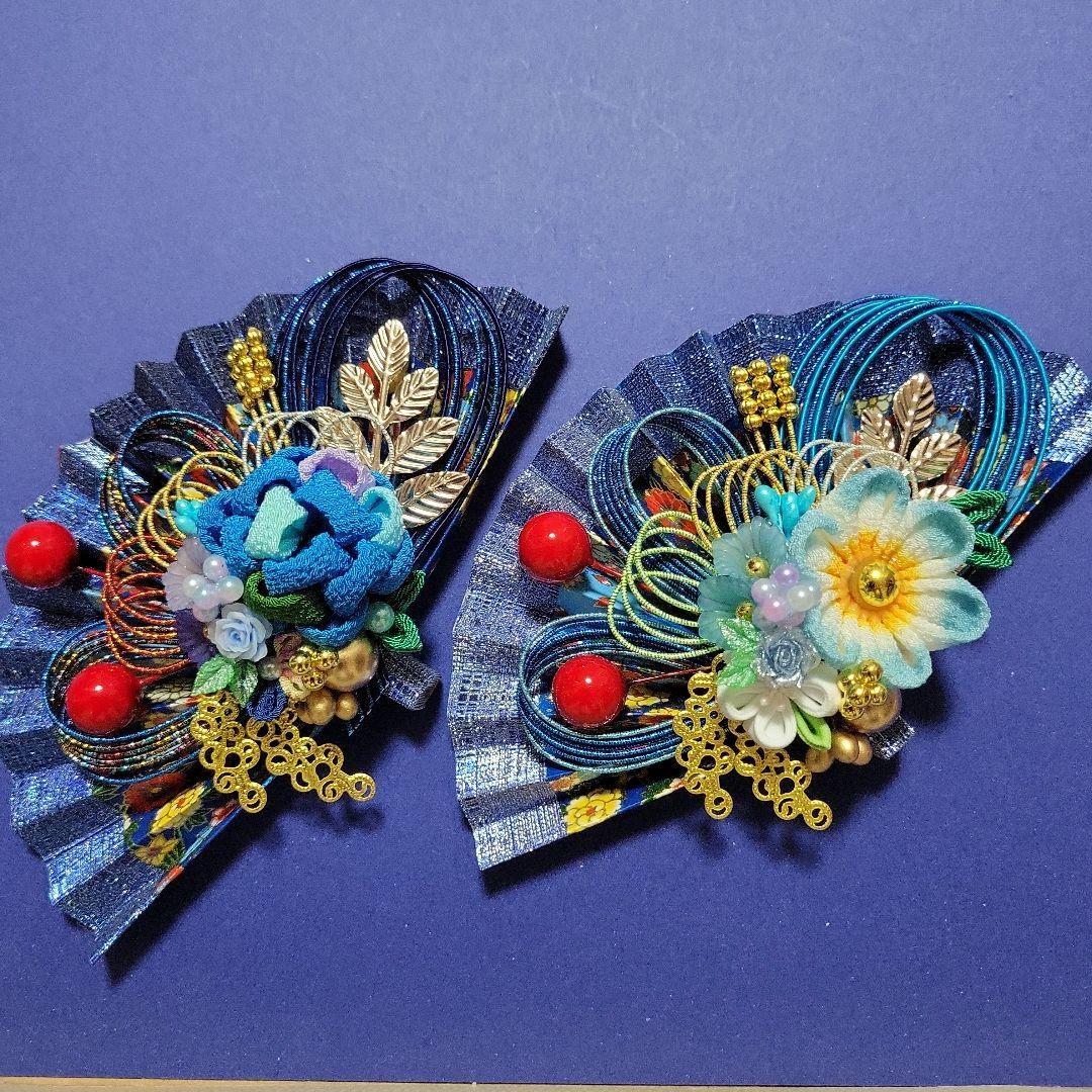 LUPINUS《水引素材》友禅和紙使用扇子