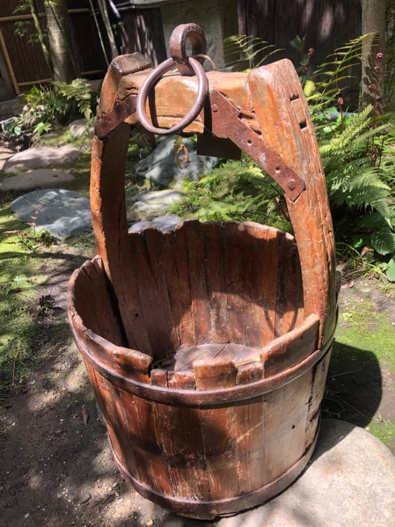 アンティーク　木製　手桶　古物　古道具　コレクション　昭和レトロ　蚤の市