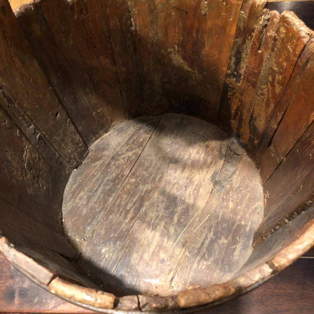 アンティーク　木製　手桶　古物　古道具　コレクション　昭和レトロ　蚤の市