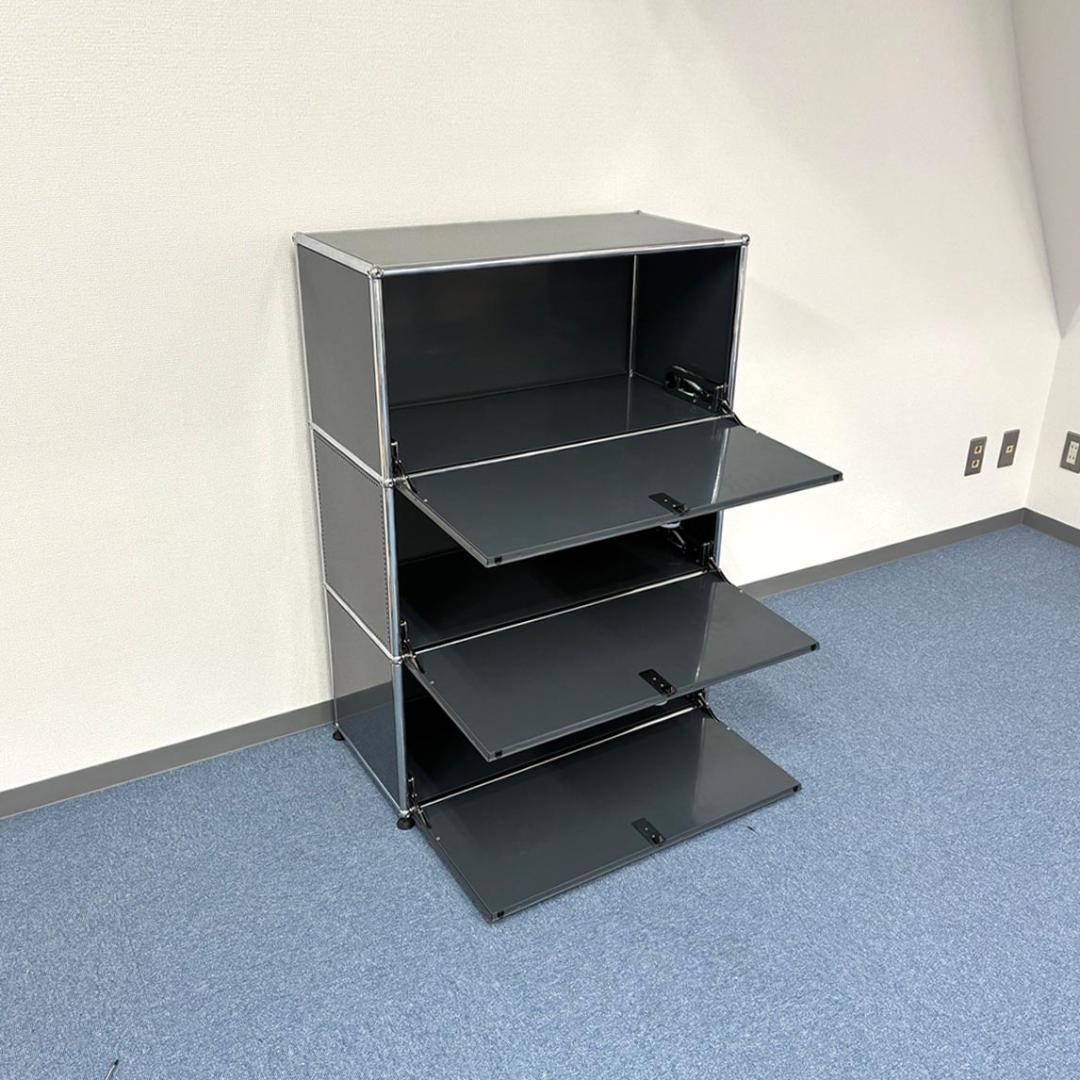 中古 USMハラー｜キャビネット リビング・ 1列3段 アントラサイト