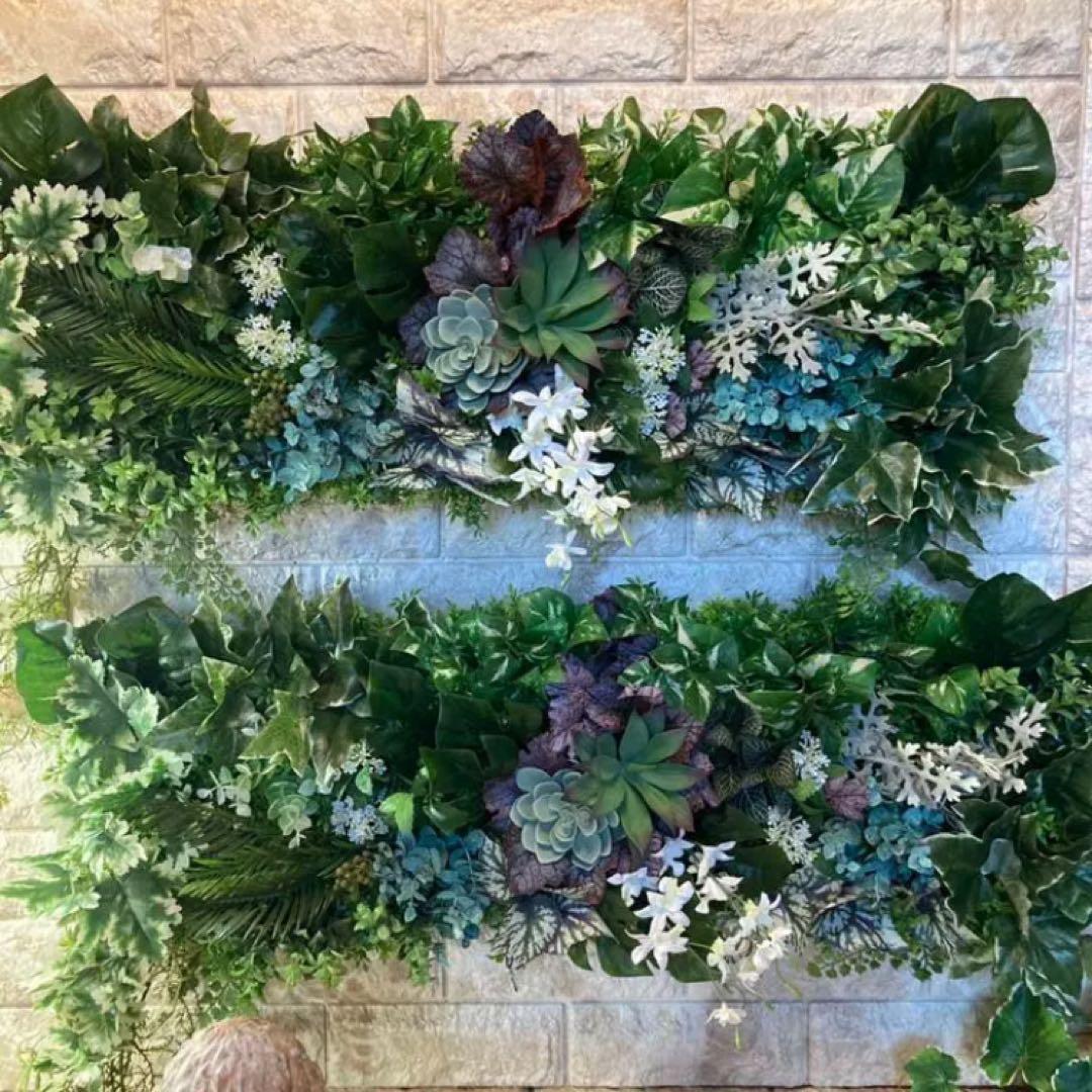光触媒　人工観葉植物　ウォールグリーン　フェイクグリーン　壁掛け2580852