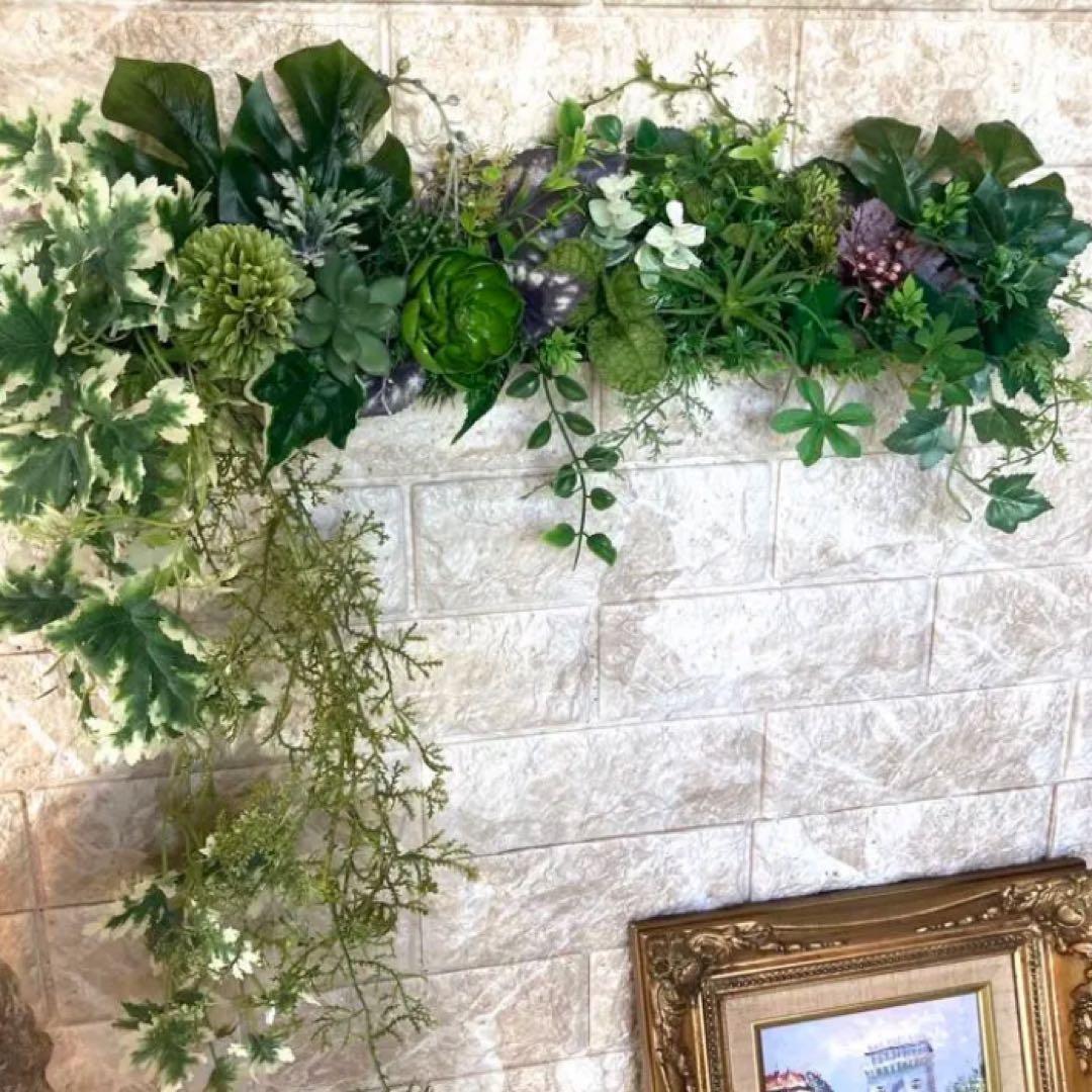 光触媒　人工観葉植物　ウォールグリーン　フェイクグリーン　壁掛け2580852