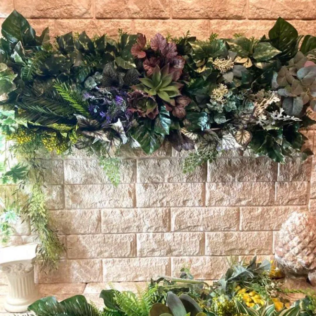 光触媒　人工観葉植物　ウォールグリーン　フェイクグリーン　壁掛け2580852