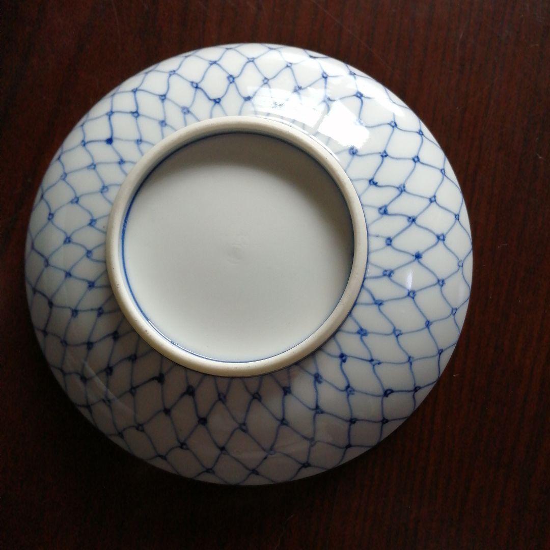 伊万里　染付網手紋皿　15枚　15cm　明治期