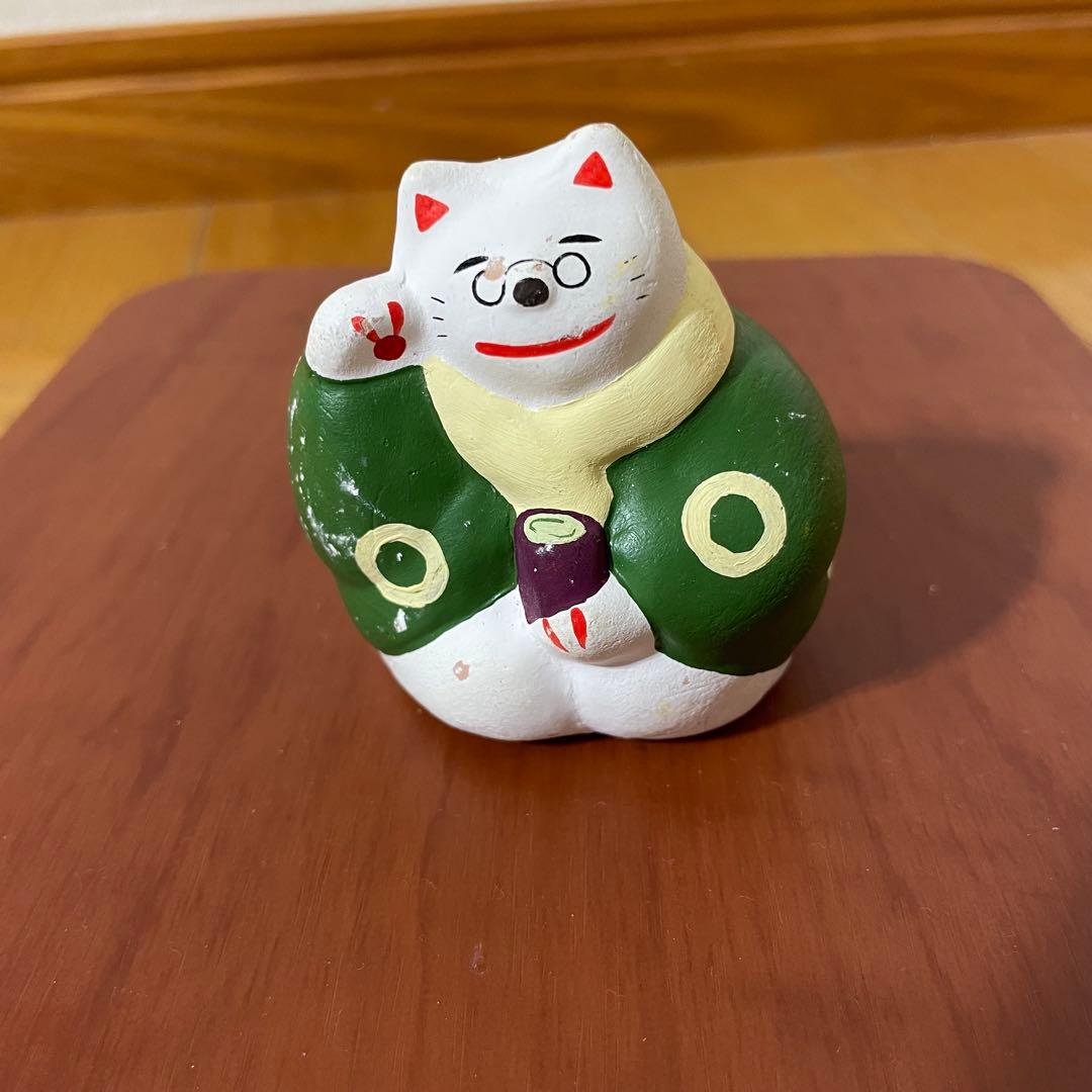 希少品】輪葉葉工房 招き猫 サイン入り - メルカリ