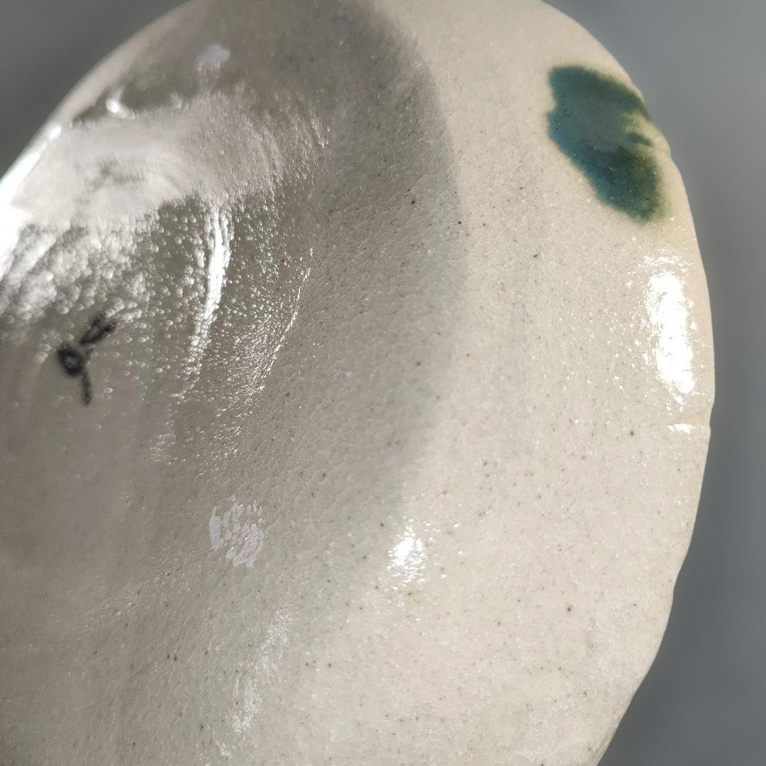 A1358-6/幸兵衛窯/加藤卓男/弥七田織部鳥網向付5客/共箱/飾皿/懐石道具