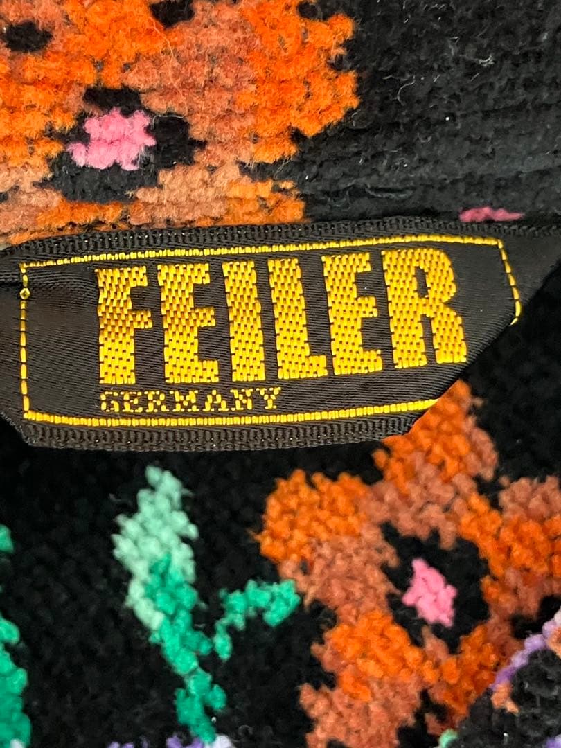 新品未使用 FEILER フェイラー シュニール織　 花柄 エプロン