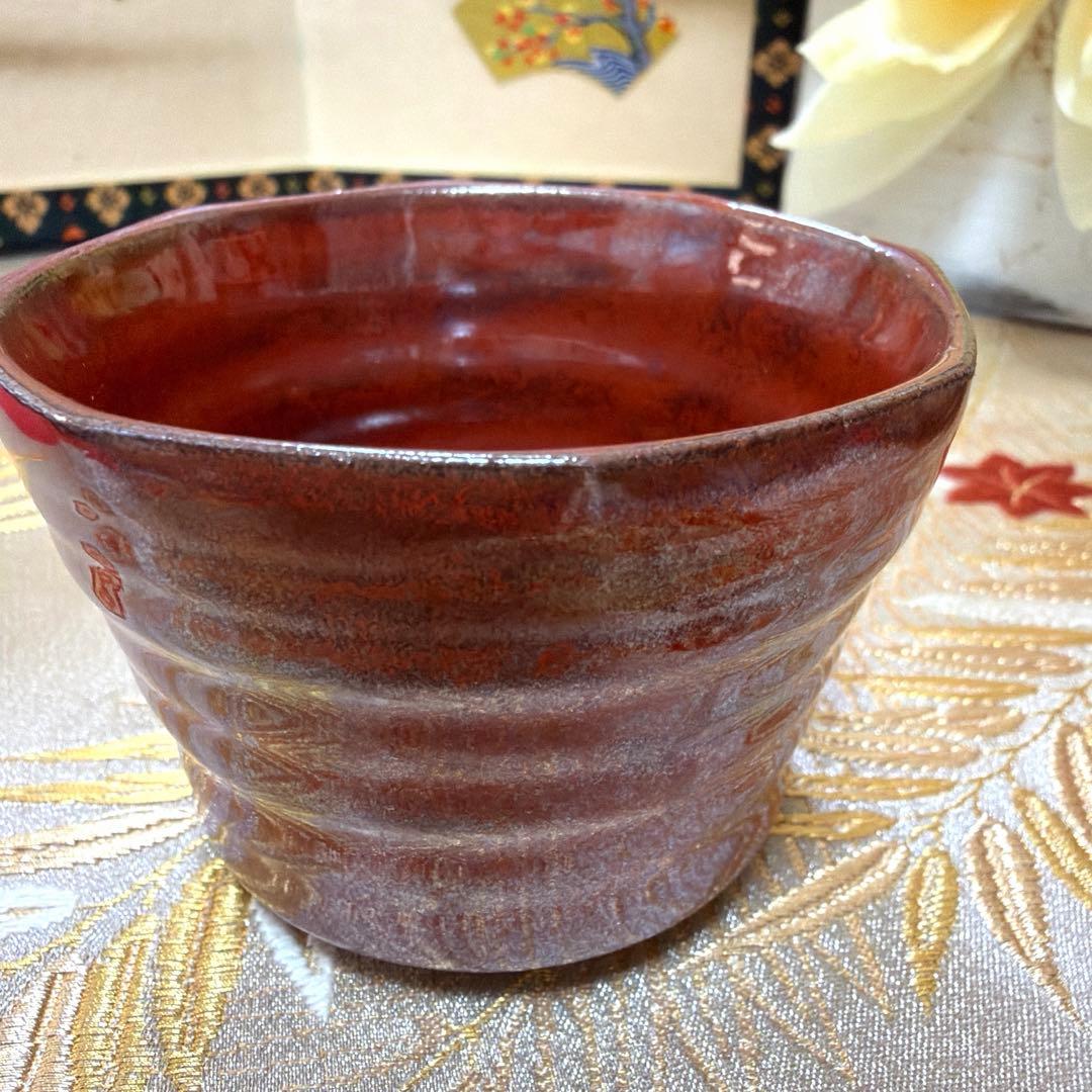 たち吉 扇型皿南風窯ガラス製絵違いkimijima yukiko No.5-10