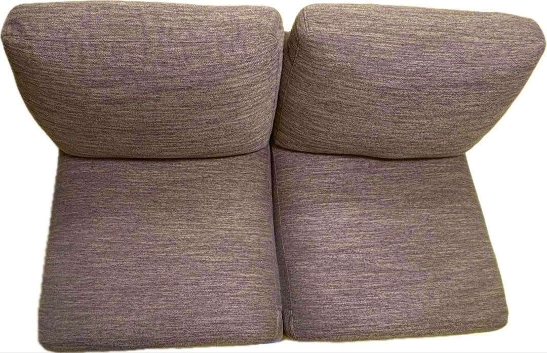 2人掛け肘無しソファ 布張りタイプ