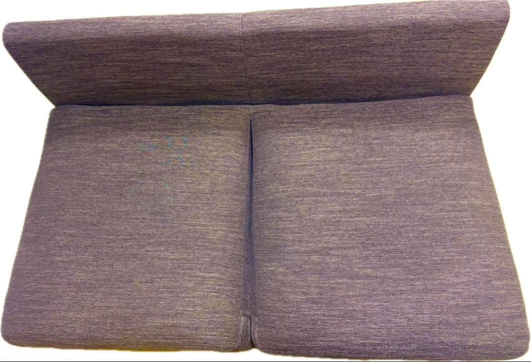 2人掛け肘無しソファ 布張りタイプ