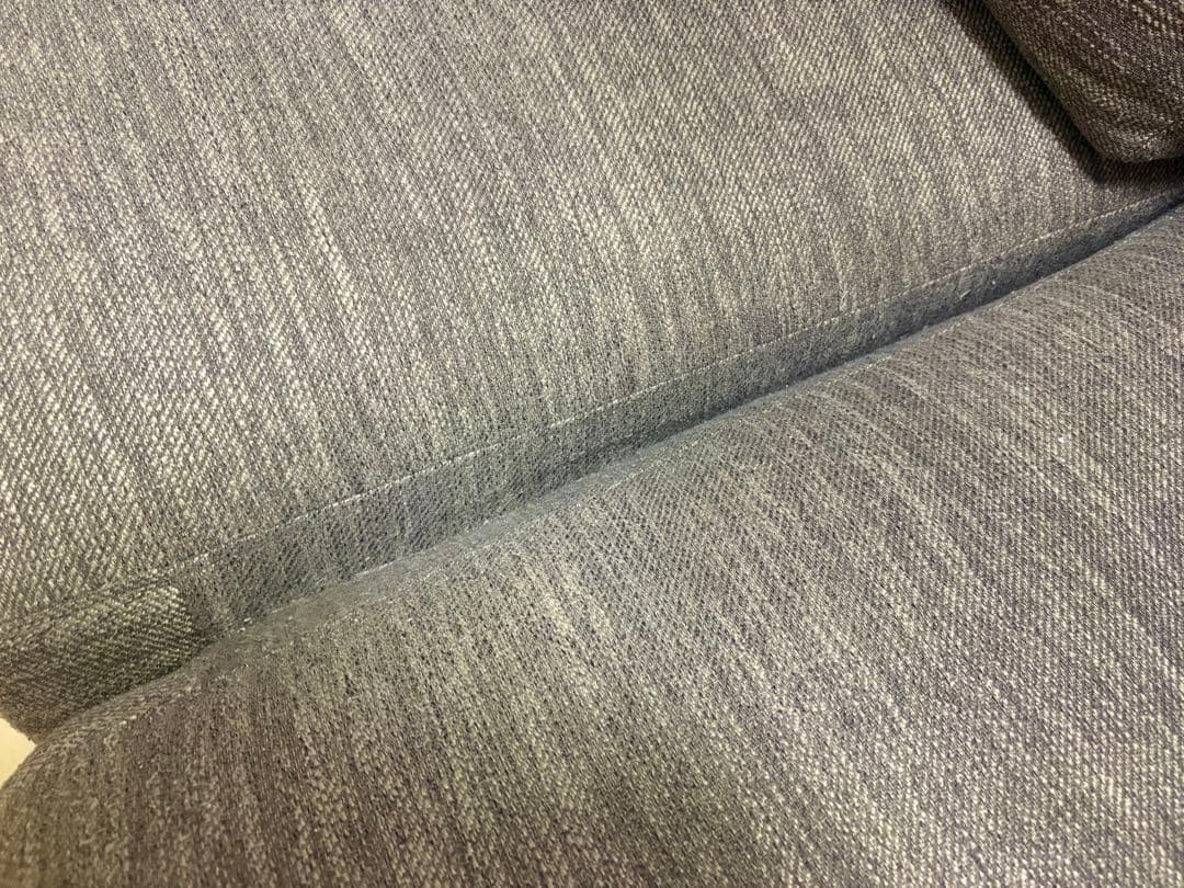 2人掛け肘無しソファ 布張りタイプ